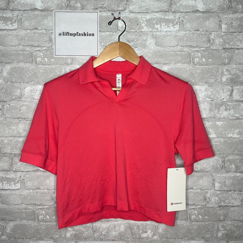 Lululemon Swiftly Tech Relaxed Fit Polo Shirt NWT Size 8 (Lip Gloss)